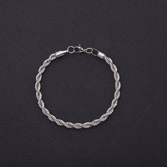 18K Vacuum-Plated Color-Protecting Stainless Steel Twisted Bracelet
